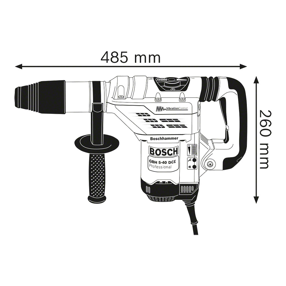 Douille De Protection Anti-torsion En Caoutchouc Pour Marteaux Perforateurs Bosch - Compatible GBH 5-40 DE, GSH 5 CE, Etc.