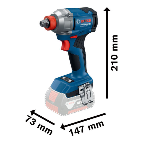 Bosch GDX 18V-285 Batteridrevet slagtrekker/-nøkkel - Bilde 2