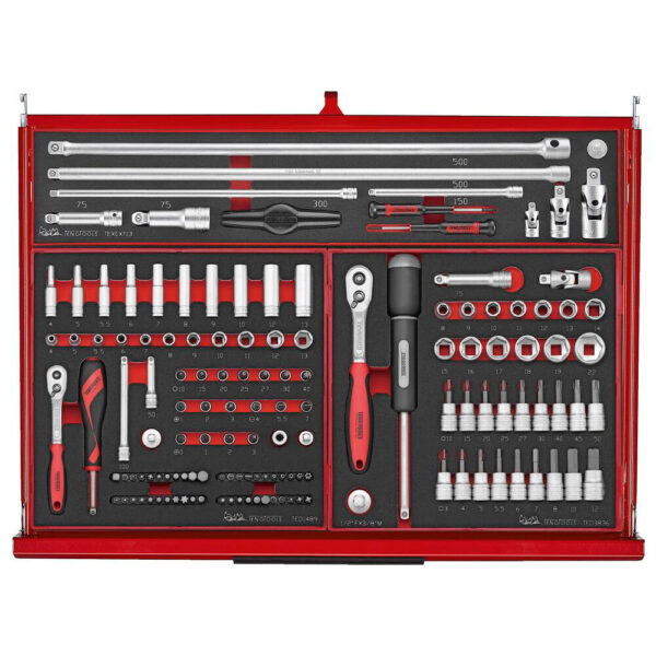 Teng Tools TKS26R418F 26" PRO35™ Vertkøyvogn FOAM 418 deler rød - Bilde 3