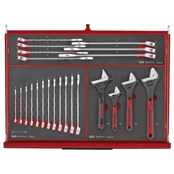 Teng Tools TKS26R418F 26" PRO35™ Vertkøyvogn FOAM 418 deler rød - Bilde 8