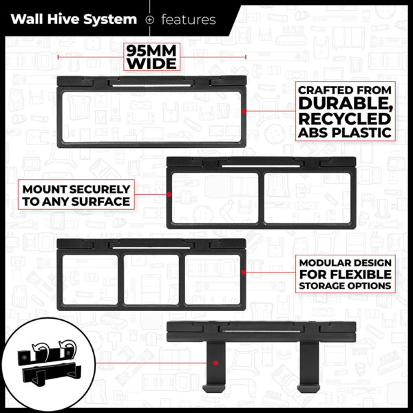 StealthMounts Wall Hive System Tenger og Krok Sett - Bilde 2