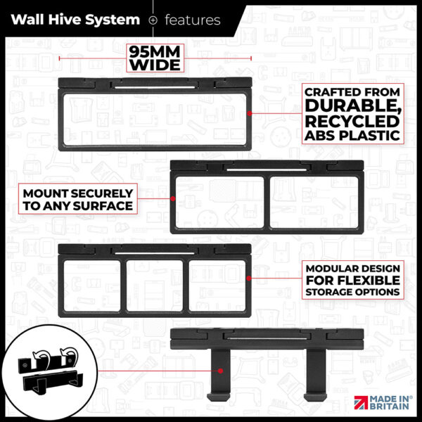StealthMounts Wall Hive System Tenger og Krok Sett - Bilde 8