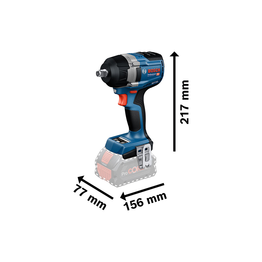 Bosch GDS 18V-750 C Batteridrevet slagtrekker/-nøkkel - Bilde 2
