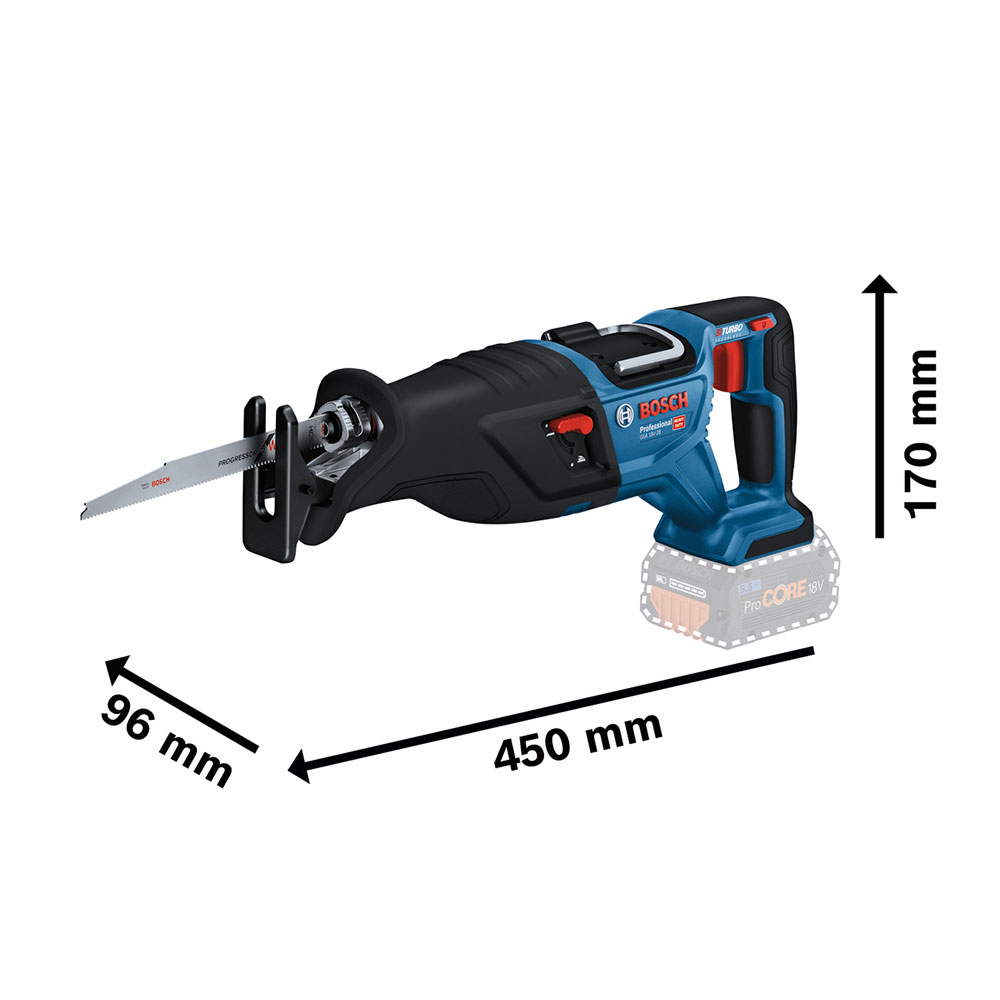 Bosch GSA 18V-28 Batteridrevet bajonettsag BITURBO - Bilde 8