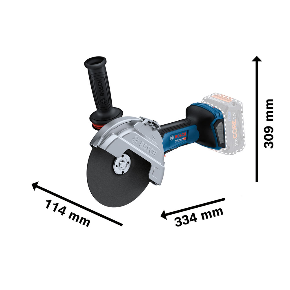 Bosch GWS 18V-180 P Batteridrevet vinkelsliper BITURBO - Bilde 2