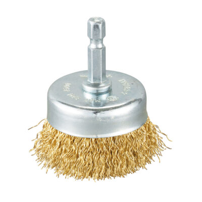 MAKITA D-73617 Stålbørste, 50 mm x 0,3 mm bølget tråd, 1/4", messingbelagt