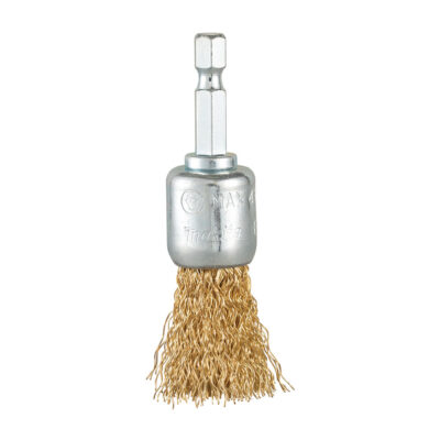 MAKITA D-73710 Stålbørste, 19 mm x 0,3 mm bølget tråd, 1/4", messingbelagt