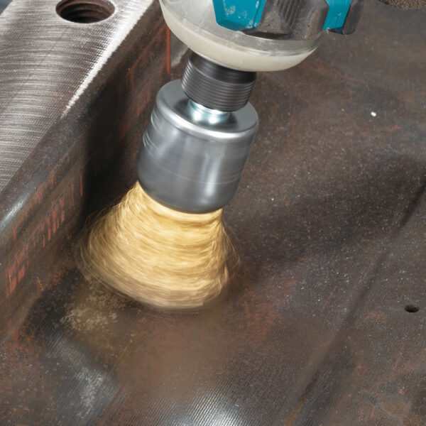 MAKITA D-73732 Stålbørste, 28 mm x 0,3 mm bølget tråd, 1/4", messingbelagt - Bilde 3