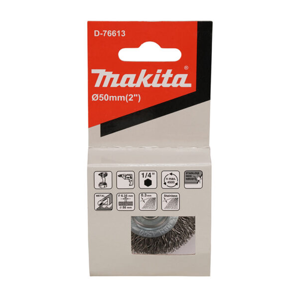 MAKITA D-76613 Stålbørste hjul, 50 mm, Rustfri - Bilde 2