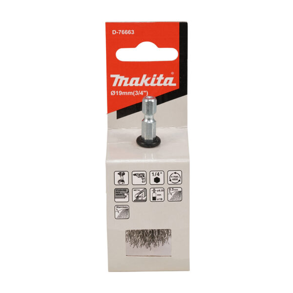 MAKITA D-76663 Stålbørste kopp, 19mm, Rustfri - Bilde 2
