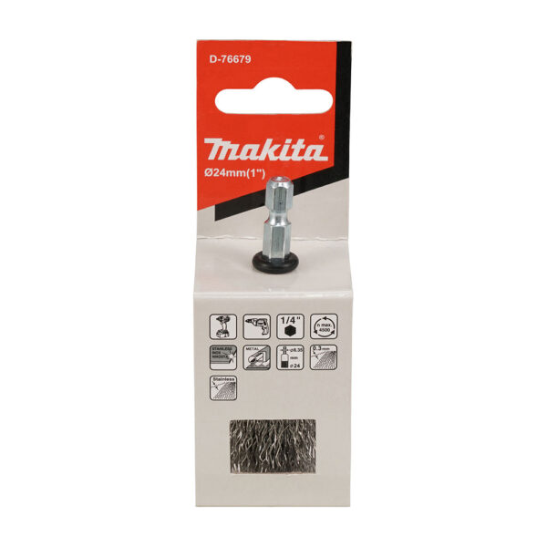 MAKITA D-76679 Stålbørste kopp, 24mm, Rustfri - Bilde 2