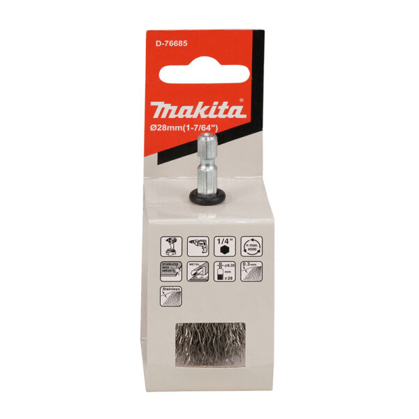 MAKITA D-76685 Stålbørste kopp, 28mm, Rustfri - Bilde 2