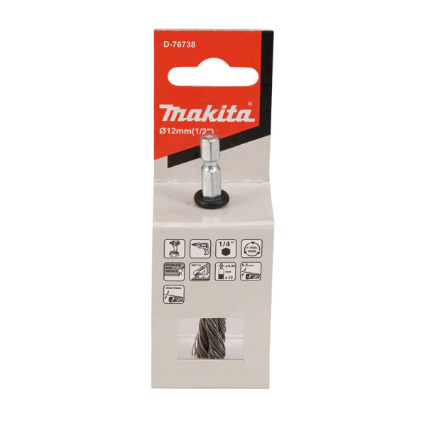 MAKITA D-76738 Stålbørste kopp, 12mm, Rustfri - Bilde 2