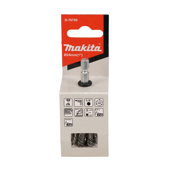 MAKITA D-76750 Stålbørste kopp, 24mm, Rustfri - Bilde 2