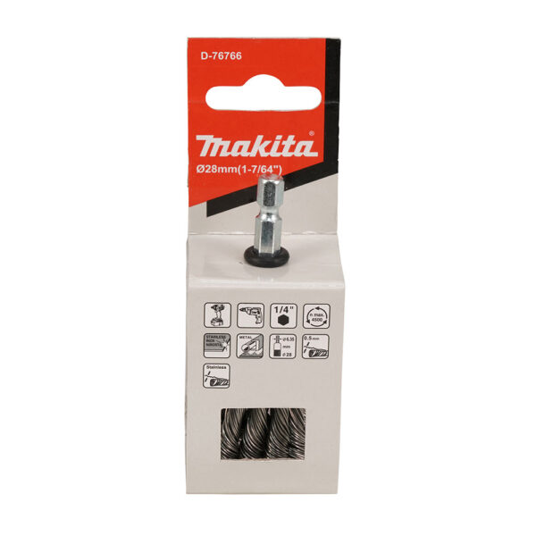 MAKITA D-76766 Stålbørste kopp, 28mm, Rustfri - Bilde 2