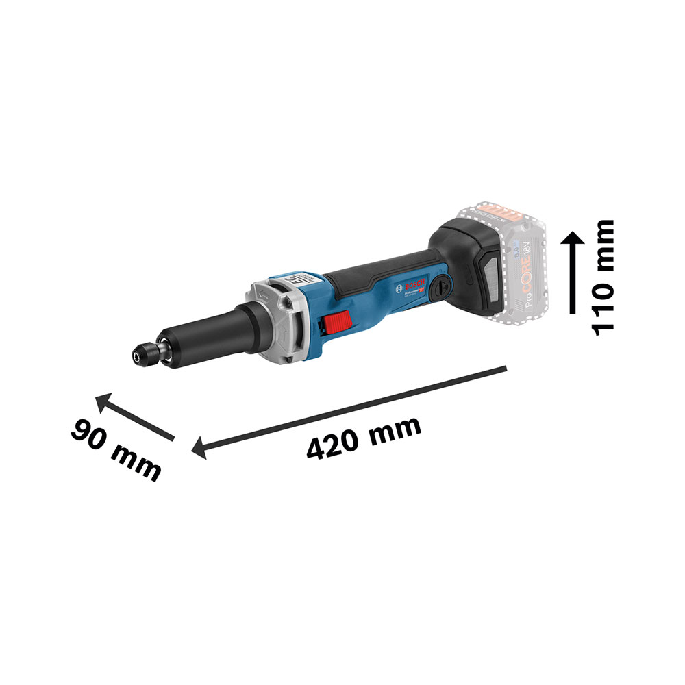 Bosch GGS 18V-23 LC Batteridrevne rettslipere - Bilde 2