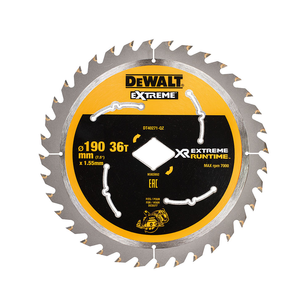 Dewalt DT40271-QZ EXTREME Sirkelsagblad 190 x 30 mm 36T