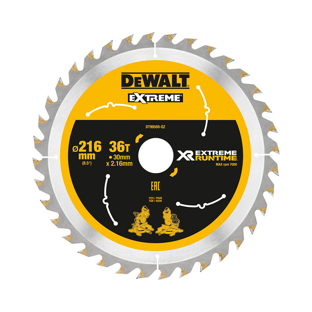 Dewalt DT99569-QZ FlexVolt Sirkelsagblad 216 x 30 mm 36T