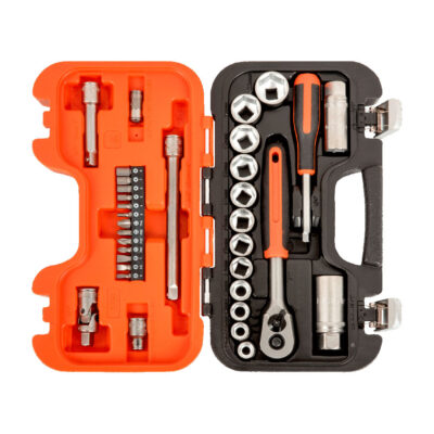 Alternative view of Bahco S330 Pipenøkkelsett 1/4" 3/8", 34 deler