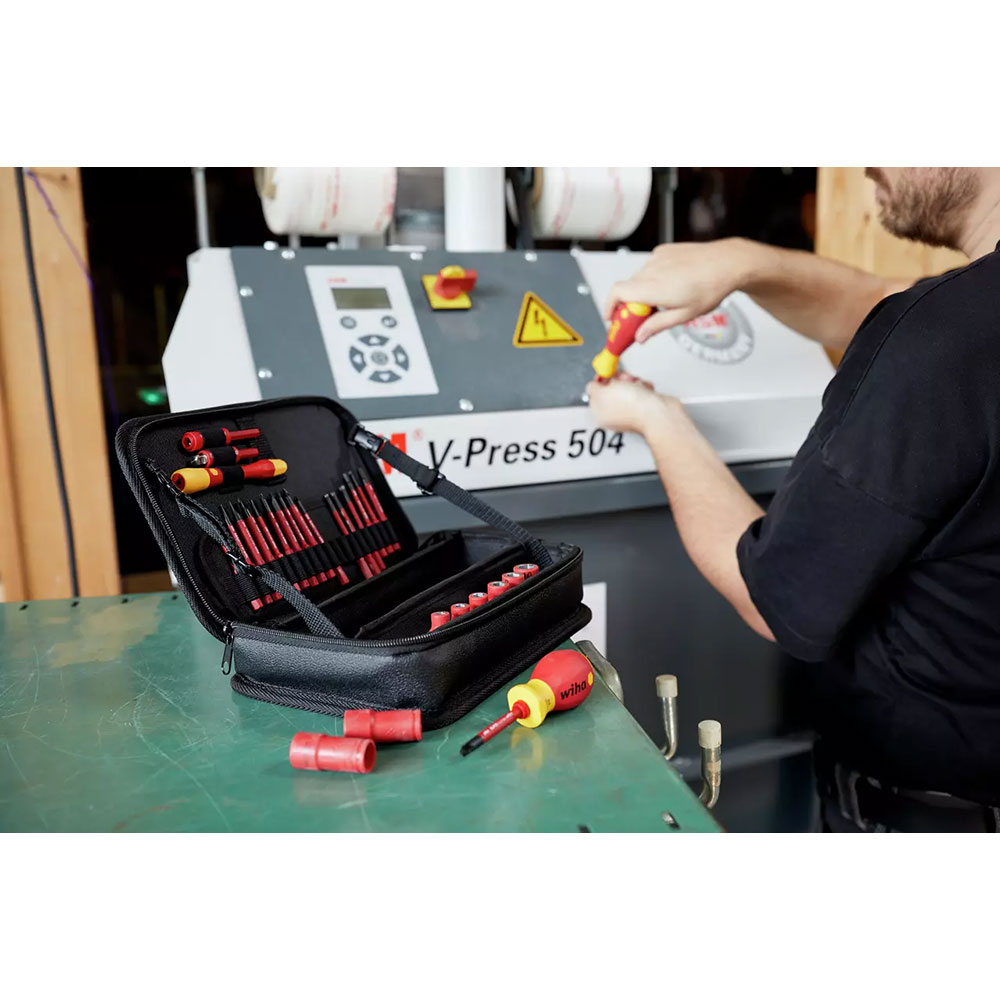Wiha SlimVario 1/4 1000V Verktøysett 31 deler bag - Bilde 5
