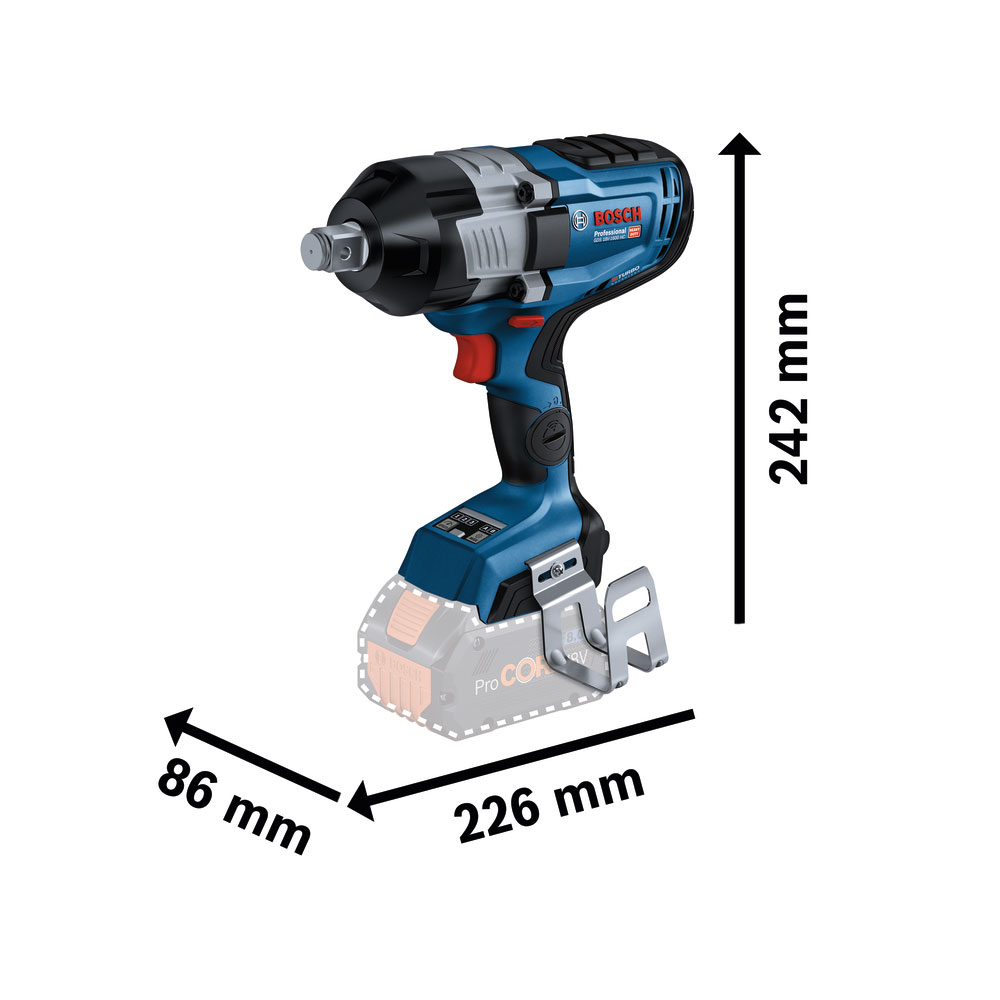 Bosch GDS 18V-1600 HC Batteridrevne muttertrekkere - Bilde 2