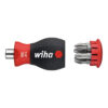 Wiha 3801 PH/PZ Kubbetrekker Stubby 1/4" PH. PZ 6 Bits