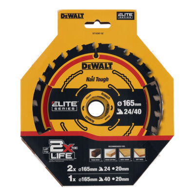 Alternative view of Dewalt DT10397-QZ-QZ EXTREME Sirkelsagblad 165x20 mm 24T/40T, 3 pak